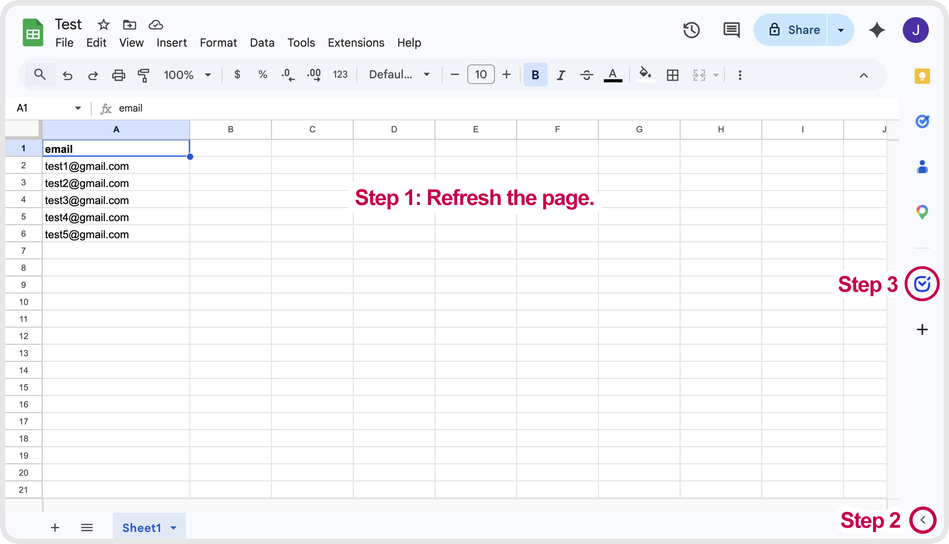 Install guide: refresh once and open the DeBounce panel